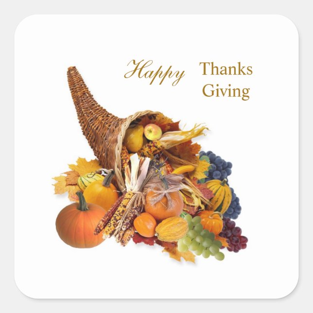 Sticker de Cornucopia Thanksgiving (Devant)