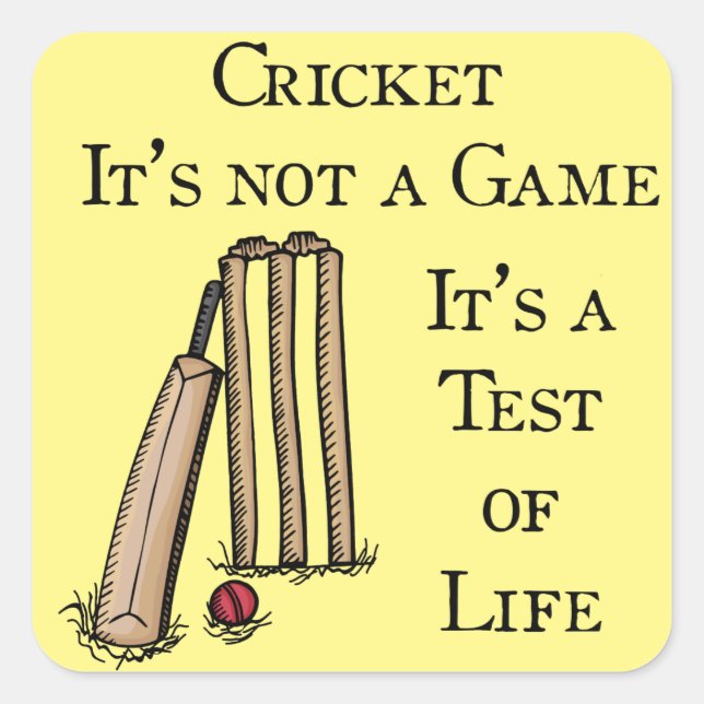 Sticker de correspondance de test de cricket (Devant)