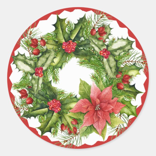 Sticker de couronne de Noël (Devant)