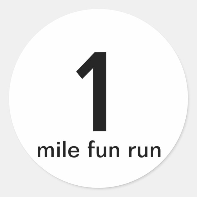 Sticker de course amusante de 1 mille (Devant)