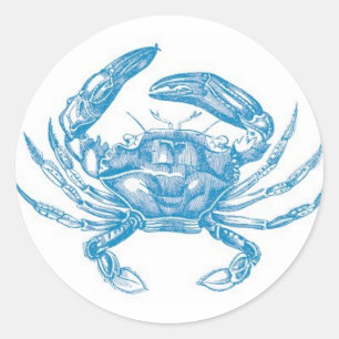 Sticker de crabe bleu