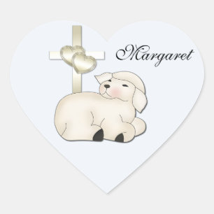 Sticker de croix d'agneau chrétien