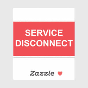 Sticker de déconnexion de service