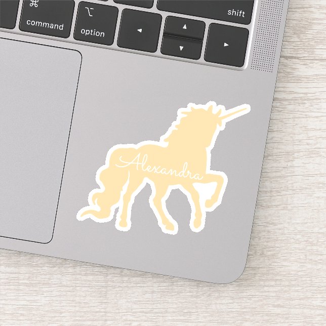 Sticker de découpe Unicorne personnalisée (Détail)