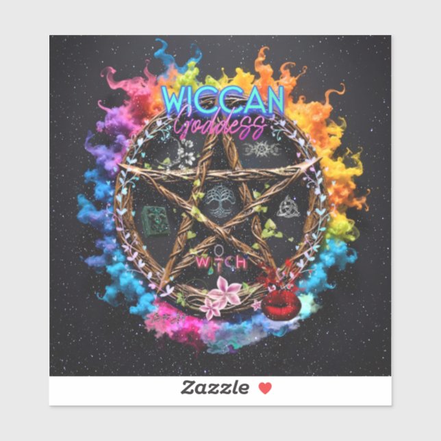 Sticker de déesse Wiccan (Feuille)