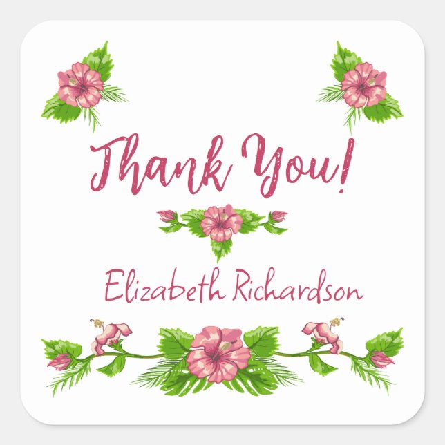 Sticker de design floral Paradise tropical (Devant)
