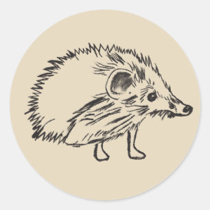 Sticker de dessin de hérisson mignon
