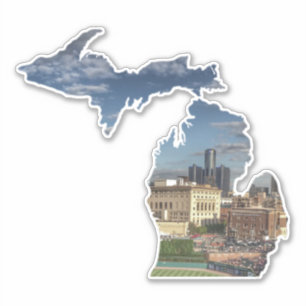 Sticker de Detroit Skyline Michigan