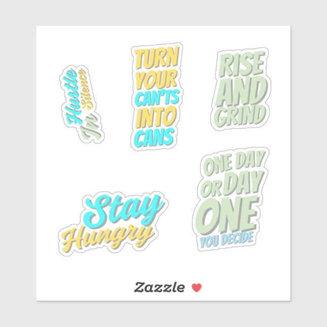 Sticker de devis motivationnels (Feuille)