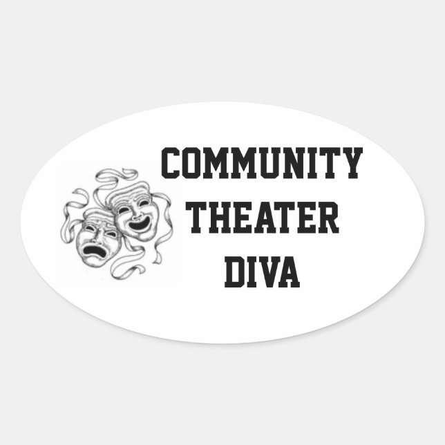 Sticker de Diva du théâtre communautaire (Devant)