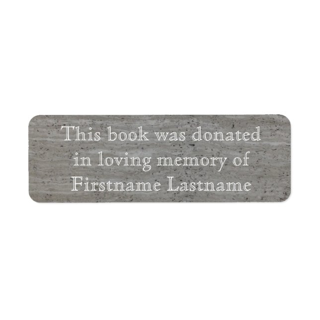 Sticker de don de livre marbre (Devant)