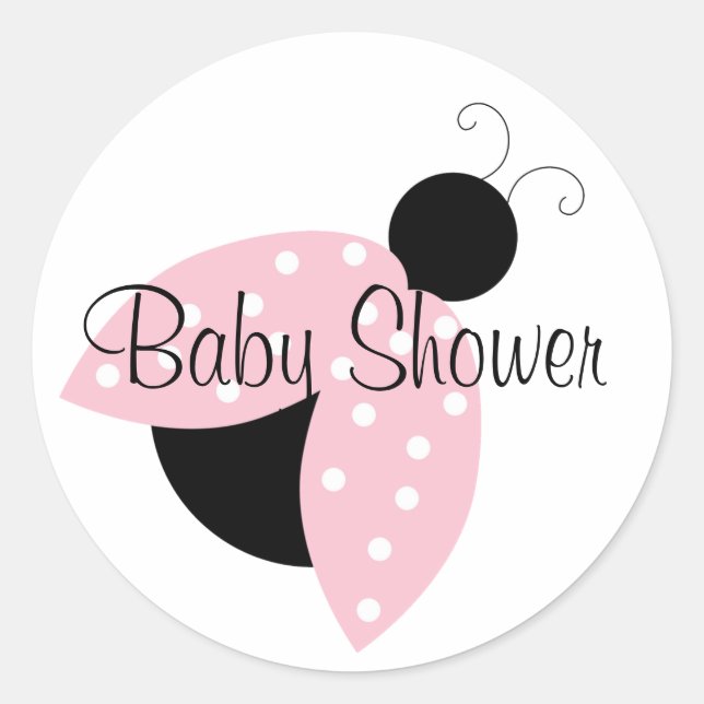 Sticker de douche pour bébé rose Ladybug (Devant)