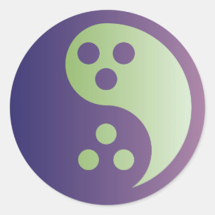 Sticker de Dudeism Yin Yang (grand cercle)