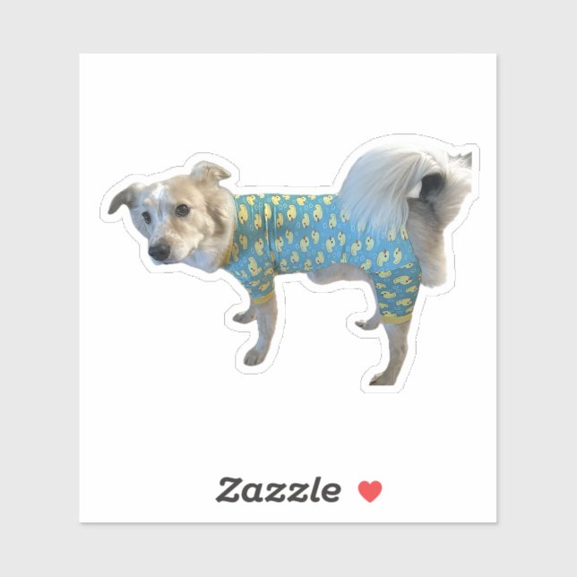 Sticker de Fee Goose - Chien adorable Awkward (Feuille)