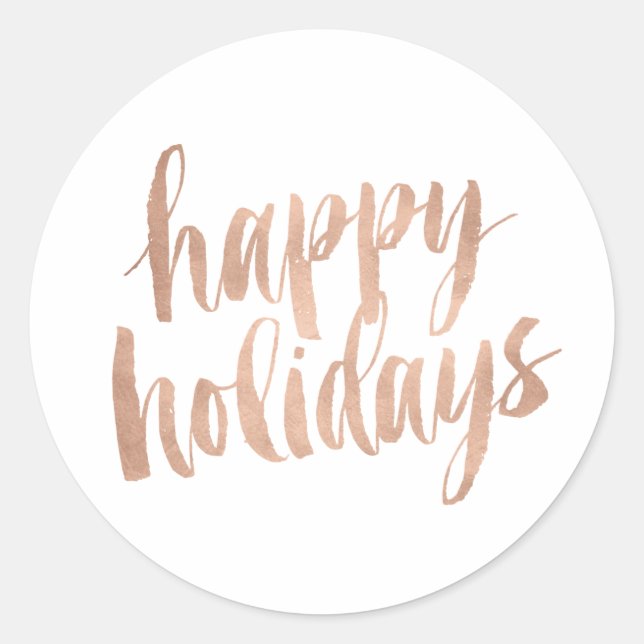 Sticker de fermeture en cuivre brossé Joyeux jours (Devant)