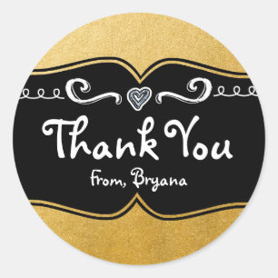 Sticker de fête d'anniversaire pour filles Black &