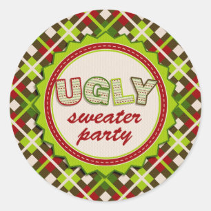 Sticker de fête de Noël moche