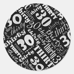 Sticker de fête du 30e anniversaire