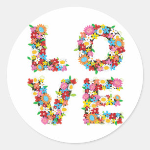 Sticker de fleurs de printemps d'amour