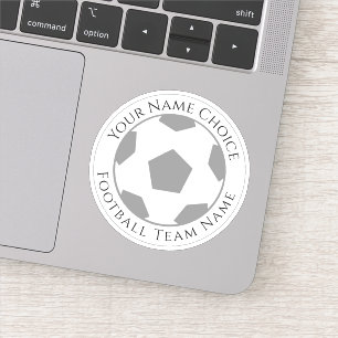 Sticker de football personnalisé avec nom d'équipe