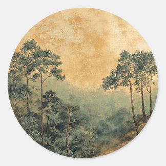 Sticker de forêt classique analogique