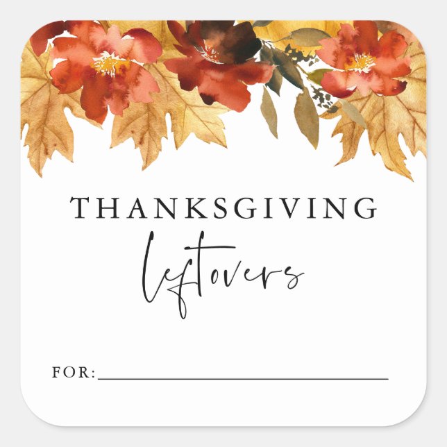 Sticker de gauche Thanksgiving Leftovers automne (Devant)