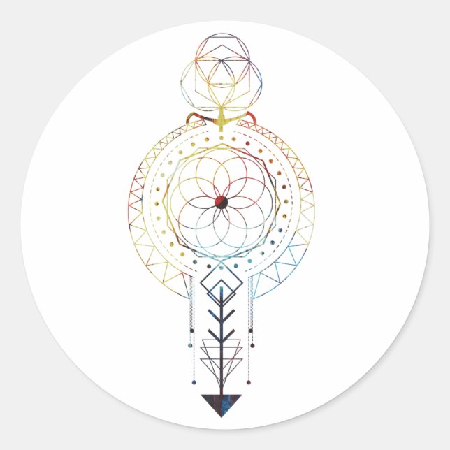 Sticker de géométrie sacrée (Devant)
