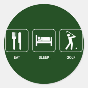 Sticker de golf de Sleep Eat