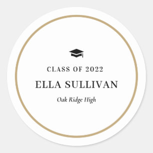 Sticker de graduation couleur éditable de la galer