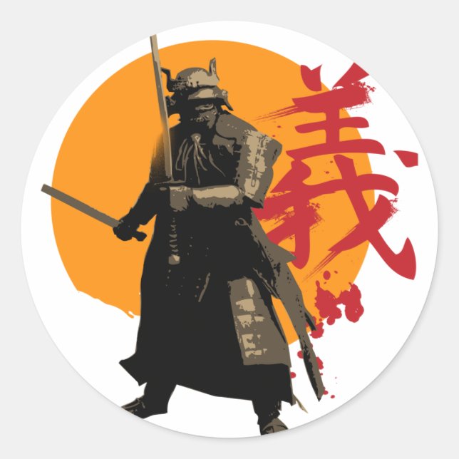 Sticker de guerrier de Samurai (Devant)