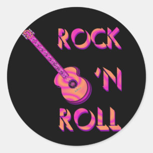 Sticker de guitare acoustique Rock 'n Roll
