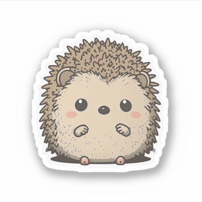 Sticker de hérisson de style Anime (Devant)