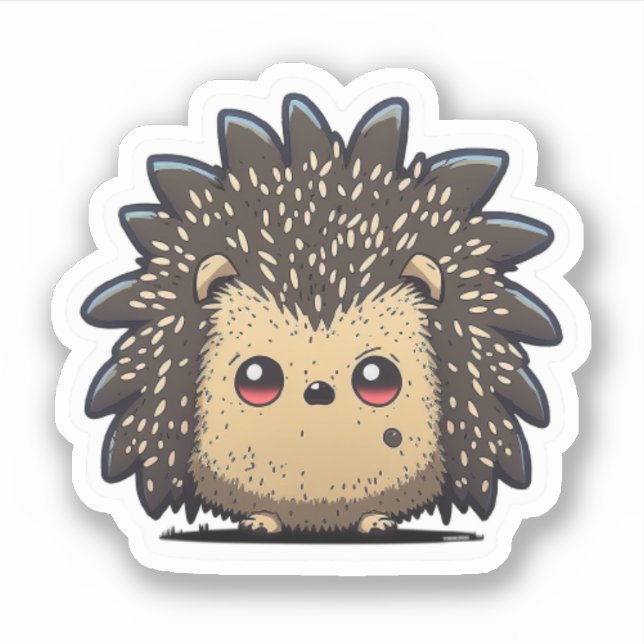 Sticker de hérisson de style Anime (Devant)