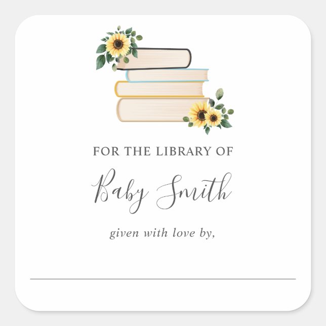Sticker de la bibliothèque de Baby showers de tour (Devant)