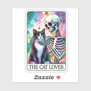Sticker de la carte Tarot Amoureux des chats : Ske