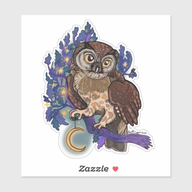 Sticker de la Chouette boréale (Feuille)