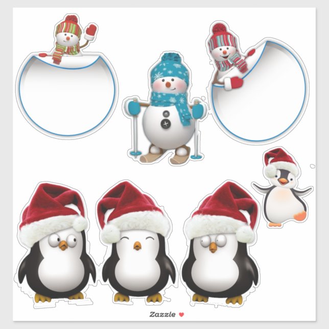 Sticker de la collection de Noël (Feuille)