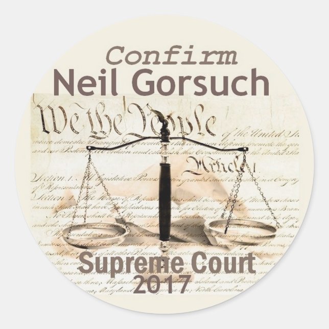 Sticker de la Cour Suprême Neil GORSUCH (Devant)