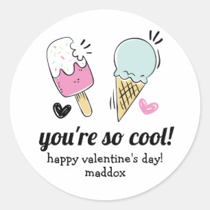 Sticker de la crème glacée Valentine Favoriser