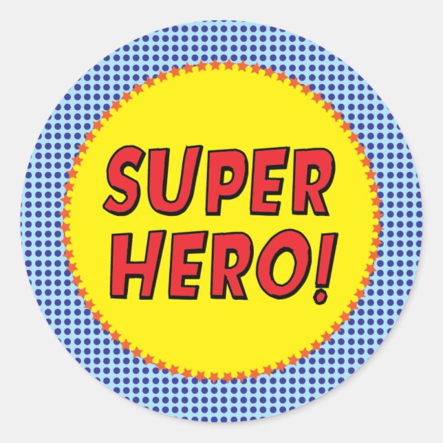 Sticker de la fête de super-héros (Devant)