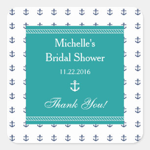 Sticker de la Fête des mariées Ancre nautique