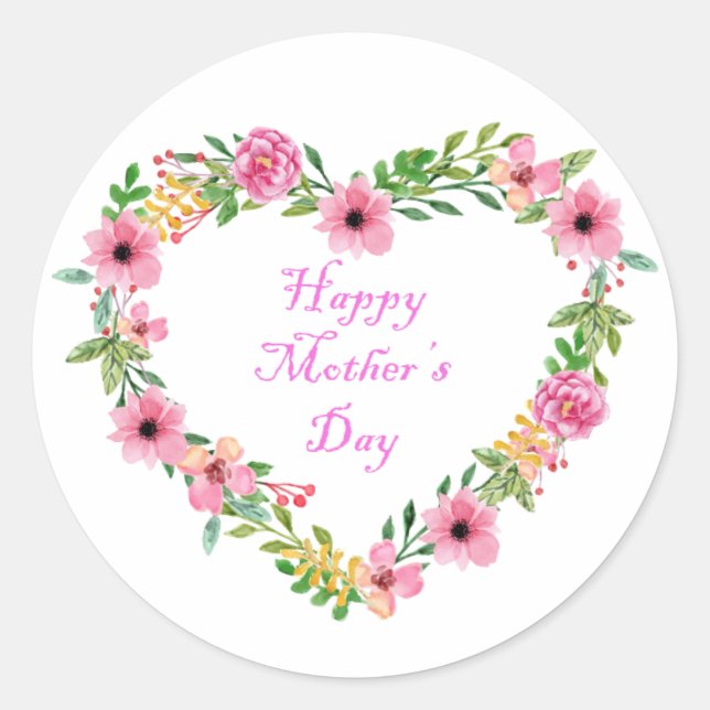 Sticker de la fête des mères florales (Devant)