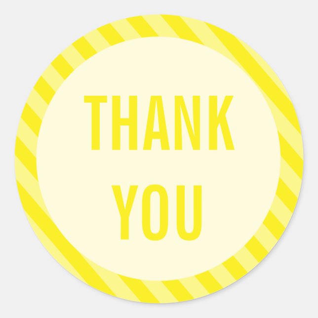 Sticker de la fête des rayures jaunes (Devant)