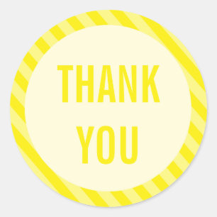 Sticker de la fête des rayures jaunes