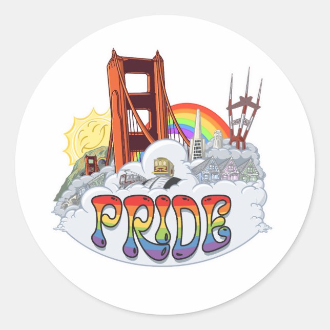 Sticker de la Fierté de San Francisco (Devant)