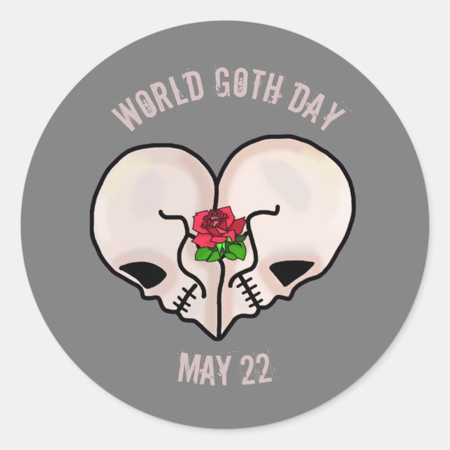 Sticker de la Journée mondiale de la Goth Crâne de (Devant)