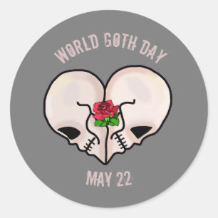 Sticker de la Journée mondiale de la Goth Crâne de