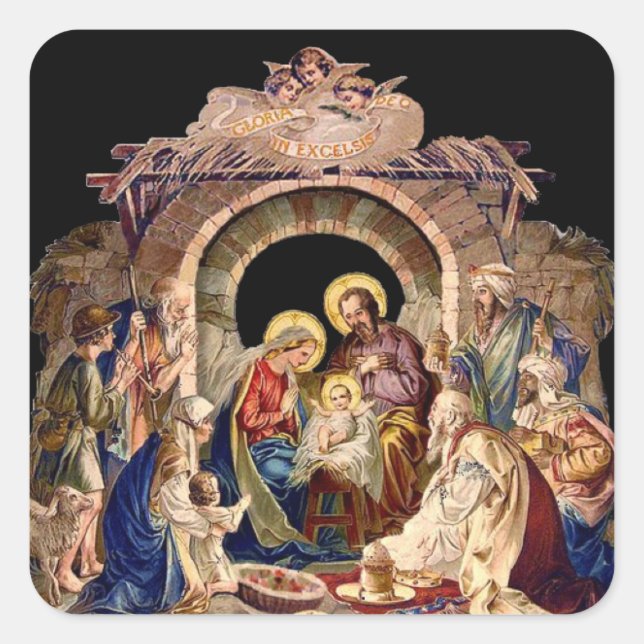 Sticker de la Nativité de Jésus (Devant)