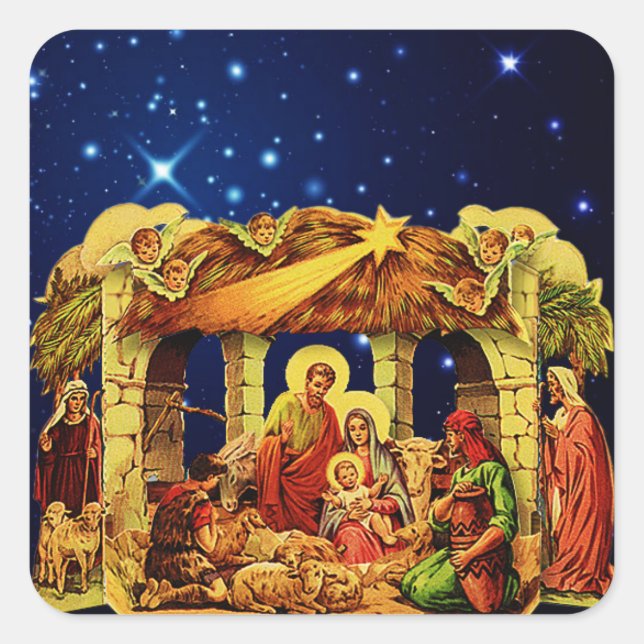Sticker de la Nativité étoilée (Devant)