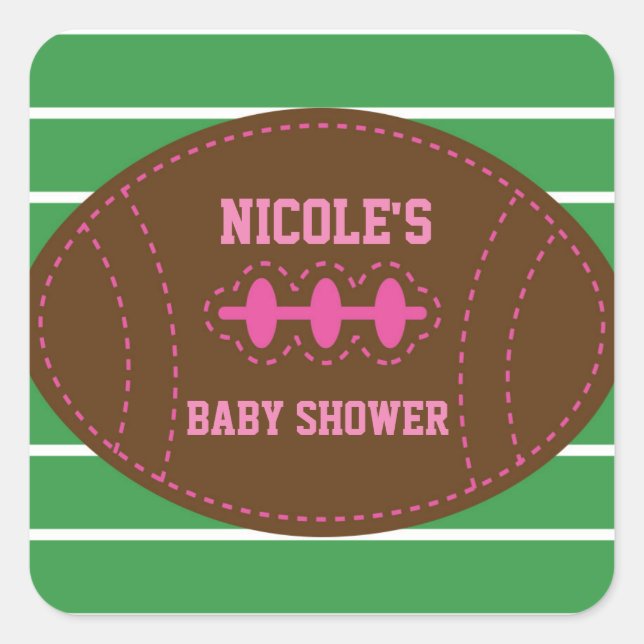Sticker de la partie de Baby shower de football PI (Devant)